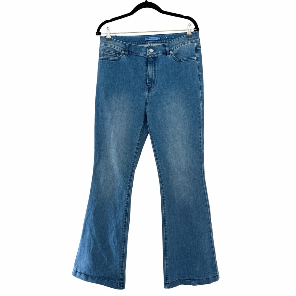 J MCLAUGHLIN Flare High Rise Medium Wash Stretch Denim Jeans Pants Sz 10 - Picture 2 of 6